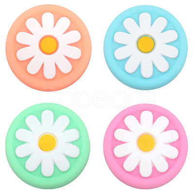 4Pcs 4 Colors Daisy Silicone Joystick Cap FIND-GF0007-37-1
