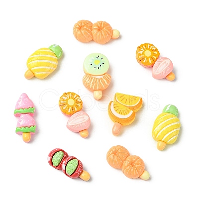 70Pcs 7 Styles Fruit Opaque Resin Cabochons CRES-CJ0001-84-1