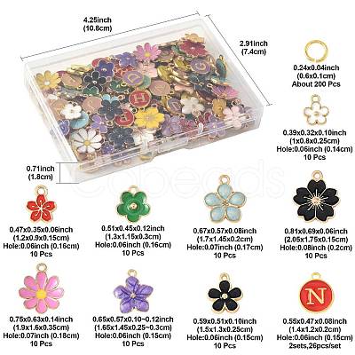 132Pcs Alloy Enamel Pendants DIY-FS0009-12-1
