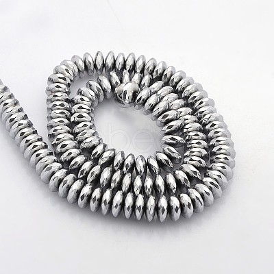 Electroplate Non-magnetic Synthetic Hematite Beads Strands X-G-J208H-01-1