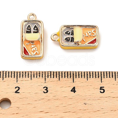 Alloy Enamel Pendants X-PALLOY-R155-01G-05-1