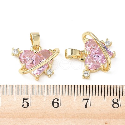 Valentine's Day Brass Micro Mixed Color Cubic Zirconia Pendants KK-A299-03G-1