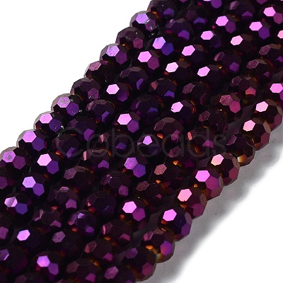 Electroplate Glass Bead Strands EGLA-R042-6mm-02-1