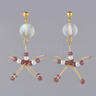 (Jewelry Parties Factory Sale)Dangle Stud Earrings EJEW-JE03694-03-1