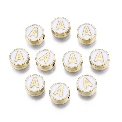 Alloy Enamel Beads ENAM-N052-006-01A-RS-1