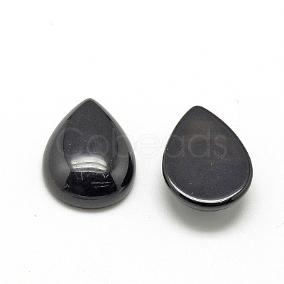 Natural Black Stone Cabochons X-G-R417-10x14-46-1