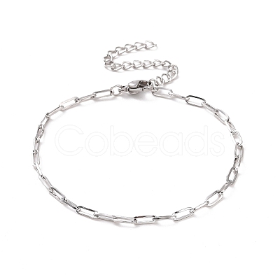 Non-Tarnish 304 Stainless Steel Cable Chain Bracelet for Men Women BJEW-E031-05F-P-1