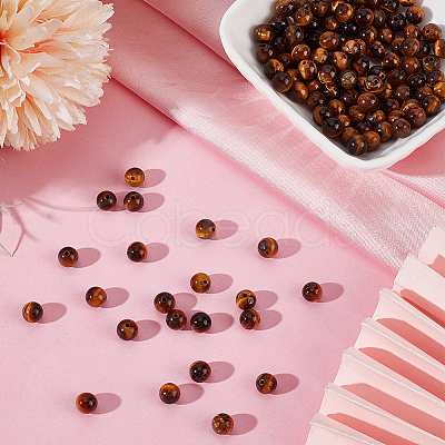 120Pcs Natural Tiger Eye Beads G-PA0001-05A-1