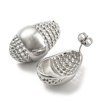 Oval Stud Earrings EJEW-G355-09P-1