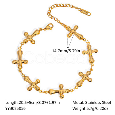 Stainless Steel Link Bracelets for Women RL7382-8-1