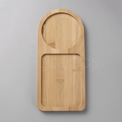 Arch Wood Tea Serving Tray AJEW-WH20008-01A-1