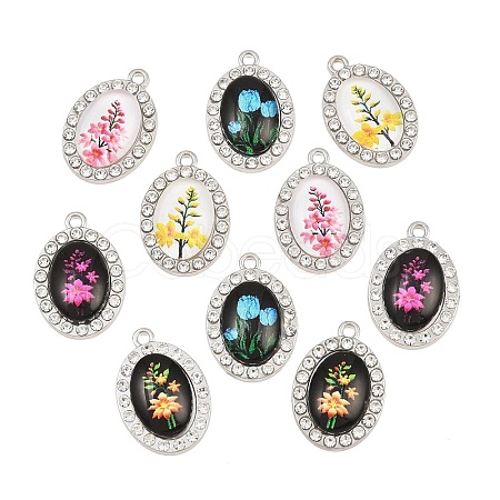Zinc Alloy Resin Pendants RE-CBA4818-01P-1