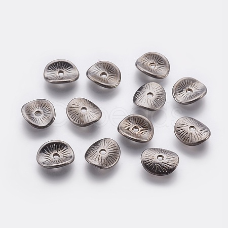 Tibetan Style Wavy Spacer Beads TIBEP-A11067-B-FF-1