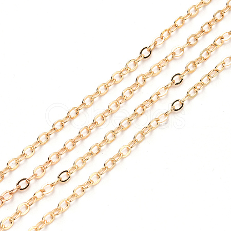 Brass Cable Chains CHC-T008-06B-KC-1