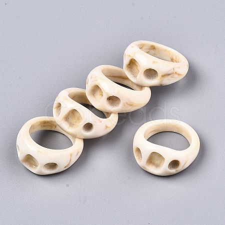 Resin Finger Rings X-RJEW-N033-008-B01-1