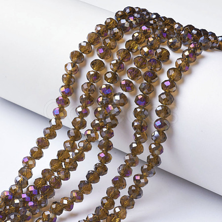 Electroplate Transparent Glass Beads Strands EGLA-A034-T4mm-F01-1