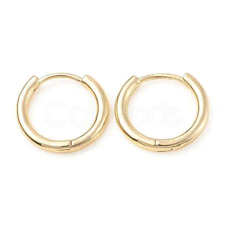 Brass Huggie Hoop Earrings KK-C024-16A-KCG-1