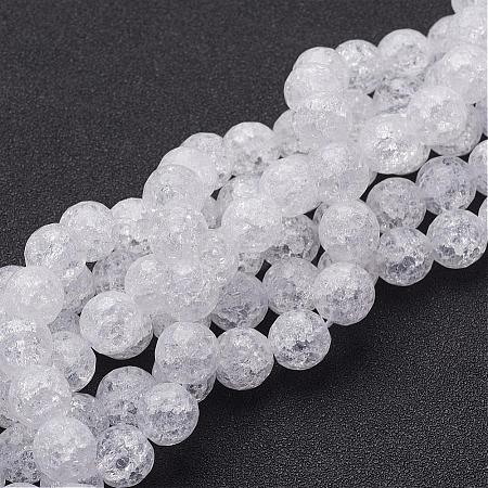 Synthetic Crackle Quartz Beads Strands G-SF10MM-43-1