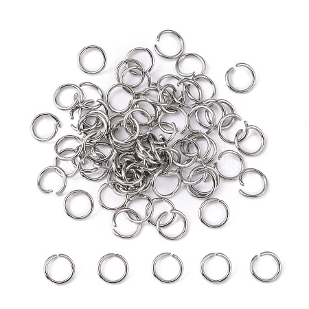 Tarnish Resistant 304 Stainless Steel Open Jump Rings X-STAS-R049-8x1mm-1