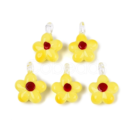 Handmade Lampwork Pendants LAMP-Q039-21B-1