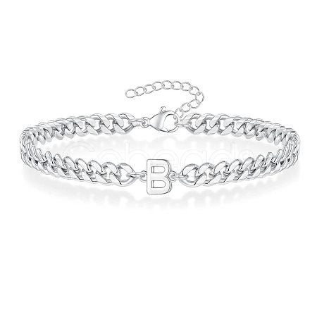 Letter 304 Stainless Steel Link Bracelets FS-WG7830E-27-1