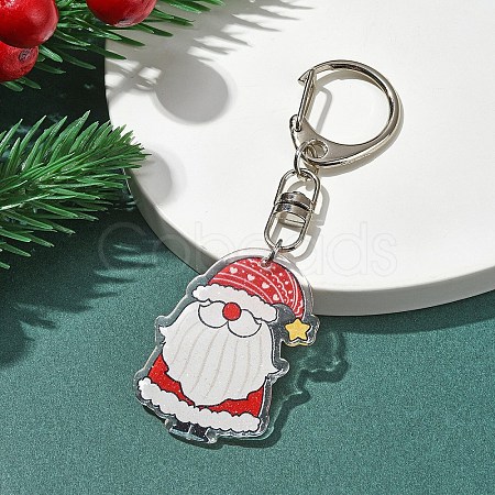 Christmas Theme Acrylic Pendant Decoration HJEW-YW00032-09-1