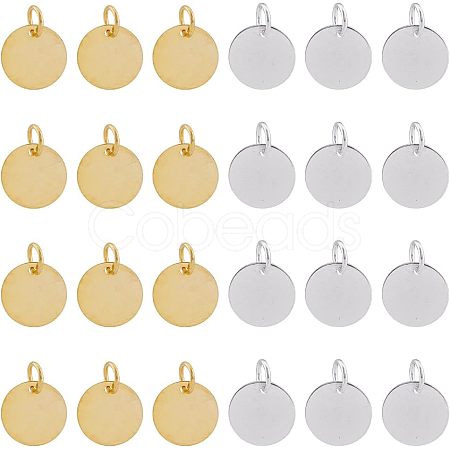 Brass Stamping Blank Tag Charms KK-FH0001-49-NF-1