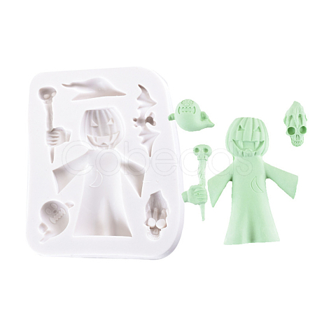 DIY Halloween Ornament Food Grade Silicone Statue Molds DIY-G054-A01-1