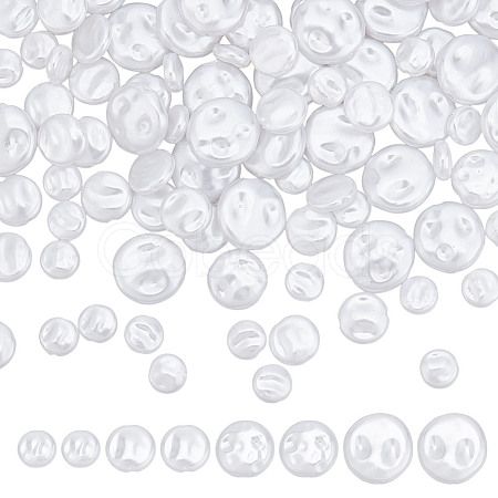 200Pcs 4 Styles Resin Imitation Pearl Beads FIND-AR0005-46-1