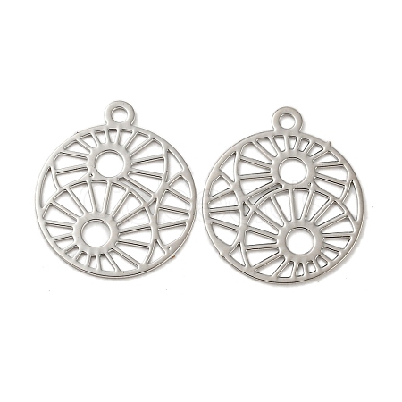 Brass Etched Metal Embellishments Connecotr Charms KKC-D001-11P-1