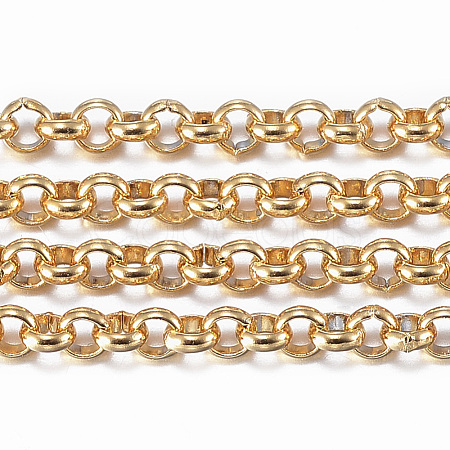 3.28 Feet Ion Plating(IP) 304 Stainless Steel Rolo Chains X-CHS-H011-03G-1