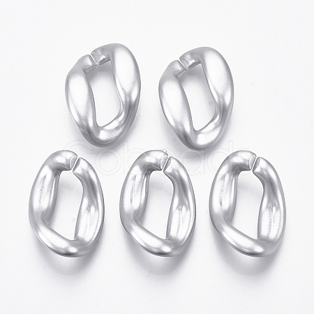 Spray Painted CCB Plastic Linking Rings CCB-R104-02A-03-1