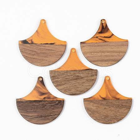 Resin & Walnut Wood Pendants RESI-S389-046A-A01-1