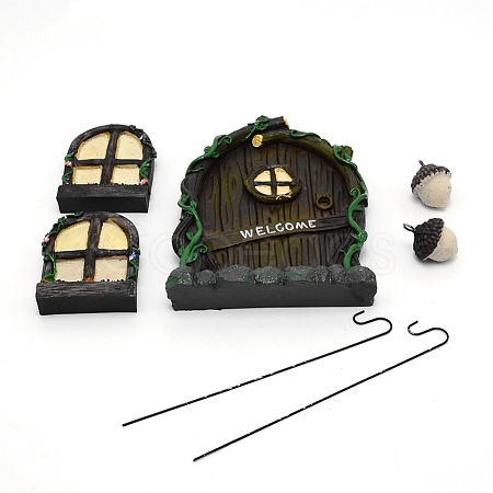 Resin Hanging Display Decorations DJEW-WH0010-89-1
