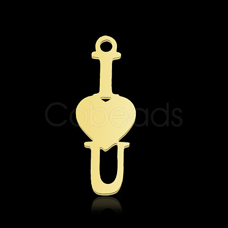 201 Stainless Steel Pendants Ion Plating(IP) STAS-N090-LA876-2-1
