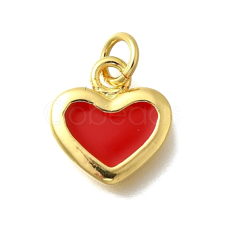 Brass with Enamel Pendants KK-D295-26G-01-1
