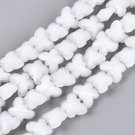 Opaque Glass Beads Strands GLAA-N073-01A-1