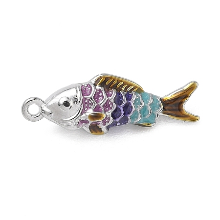 304 Stainless Steel Enamel Pendants STAS-I369-02P-01-1