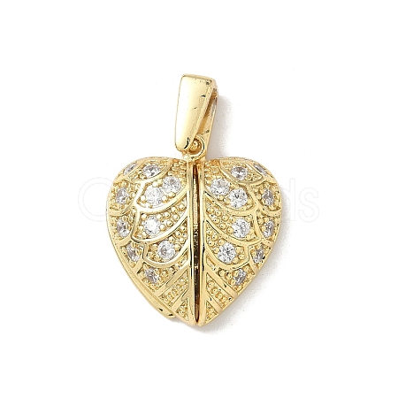 Brass Micro Pave Cubic Zirconia Pendants KK-F905-01G-01-1