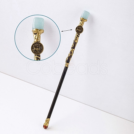 Natural Aquamarine Twelve Constellation Magic Wand PW-WG31255-03-1