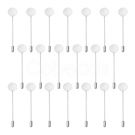 Tarnish Resistant 304 Stainless Steel Brooch Findings X-STAS-S066-01-1