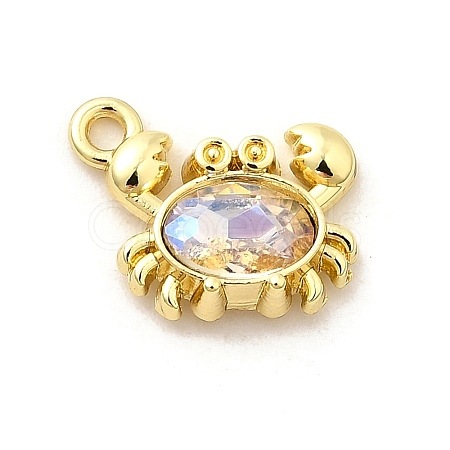 Alloy Rhinestone Pendants X-PALLOY-D330-02G-01B-1