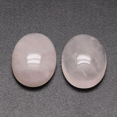Oval Natural Rose Quartz Cabochons G-K020-40x30mm-07-1