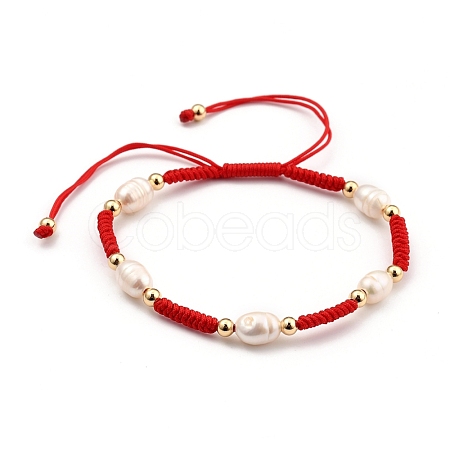 Adjustable Nylon Thread Braided Beads Bracelets BJEW-JB05384-01-1
