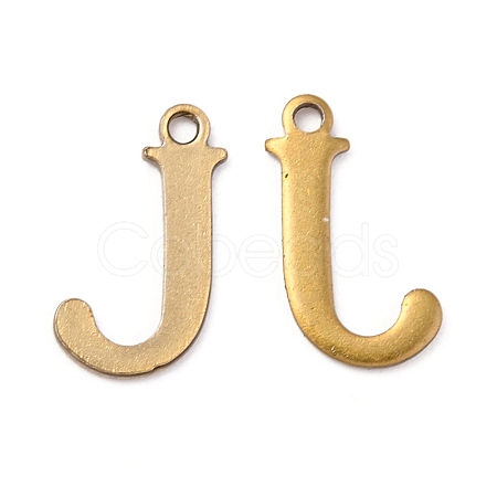 304 Stainless Steel Alphabet Charms STAS-H122-J-AB-1
