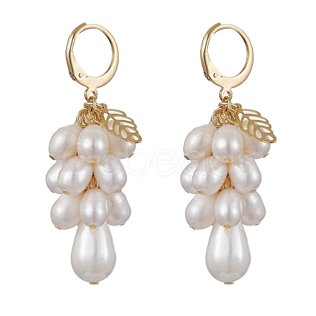 Golden 304 Stainless Steel Leverback Earrings EJEW-TA00343-1