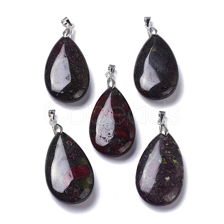 Natural Dragon Blood Pendants G-D084-01P-B12-1