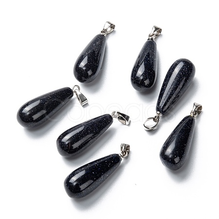 Synthetic Blue Goldstone Pendants G-F707-03-1