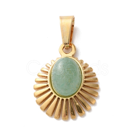 Natural Green Aventurine Pendants STAS-C120-15G-08-1