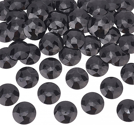 Olycraft 50Pcs Flat Back Acrylic Rhinestone Cabochons OACR-OC0001-15C-1